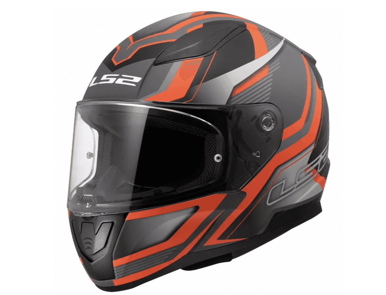CAPACETE LS2 FF353 RAPID II FLITZ - CINZA / LARANJA